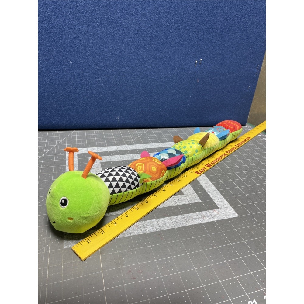 Jollybaby Worm Sensory Caterpillar‎ Squeak Crinkle Rattle Plush Inch
